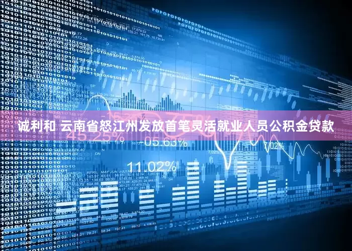 诚利和 云南省怒江州发放首笔灵活就业人员公积金贷款